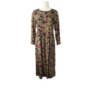 Sarah Chapman Vintage Floral Midi Maxi Dress Medium Boho Cottagecore Ranch